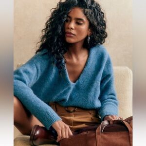 Sezane Denisa Jumper Pacific Blue - Size M